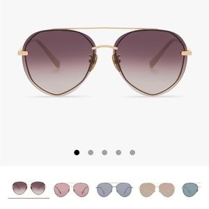 Diff Lenox brown gradient polarized aviators